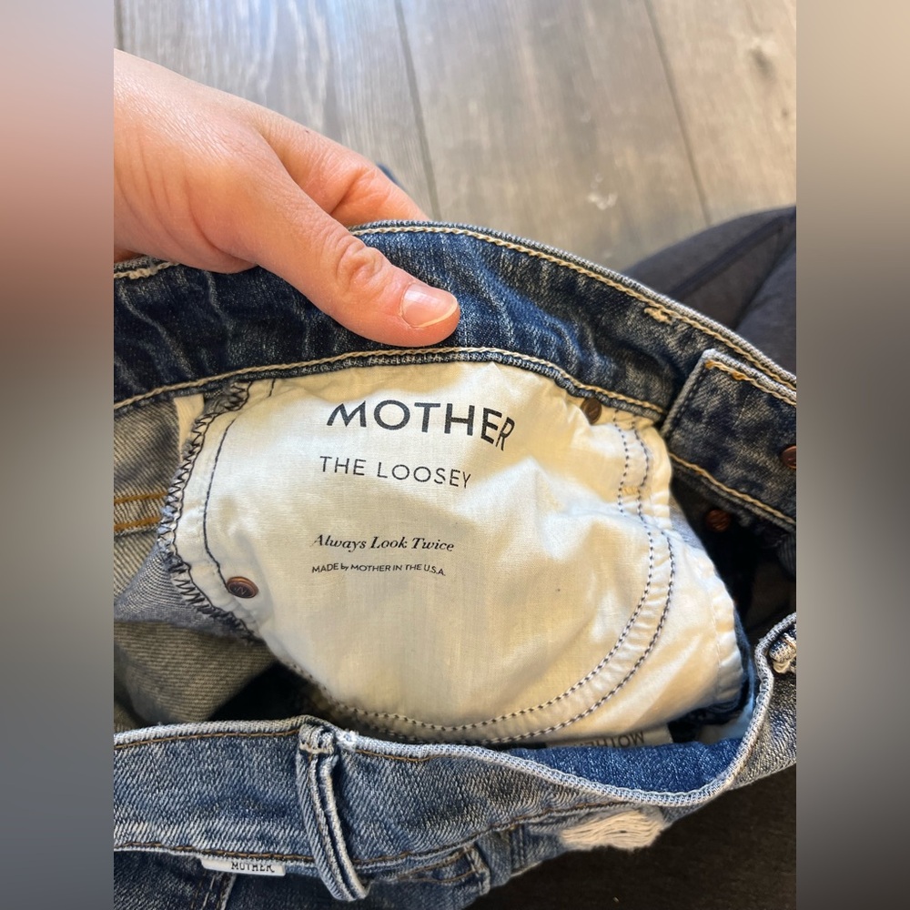 MOTHER Jeans The Loosey In Always Look Twice 26 Button Fly - Picture 7 of 16